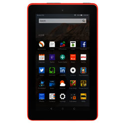 New Amazon Fire 7 Tablet, Quad-core, Fire OS, 7, Wi-Fi, 16GB Tangerine